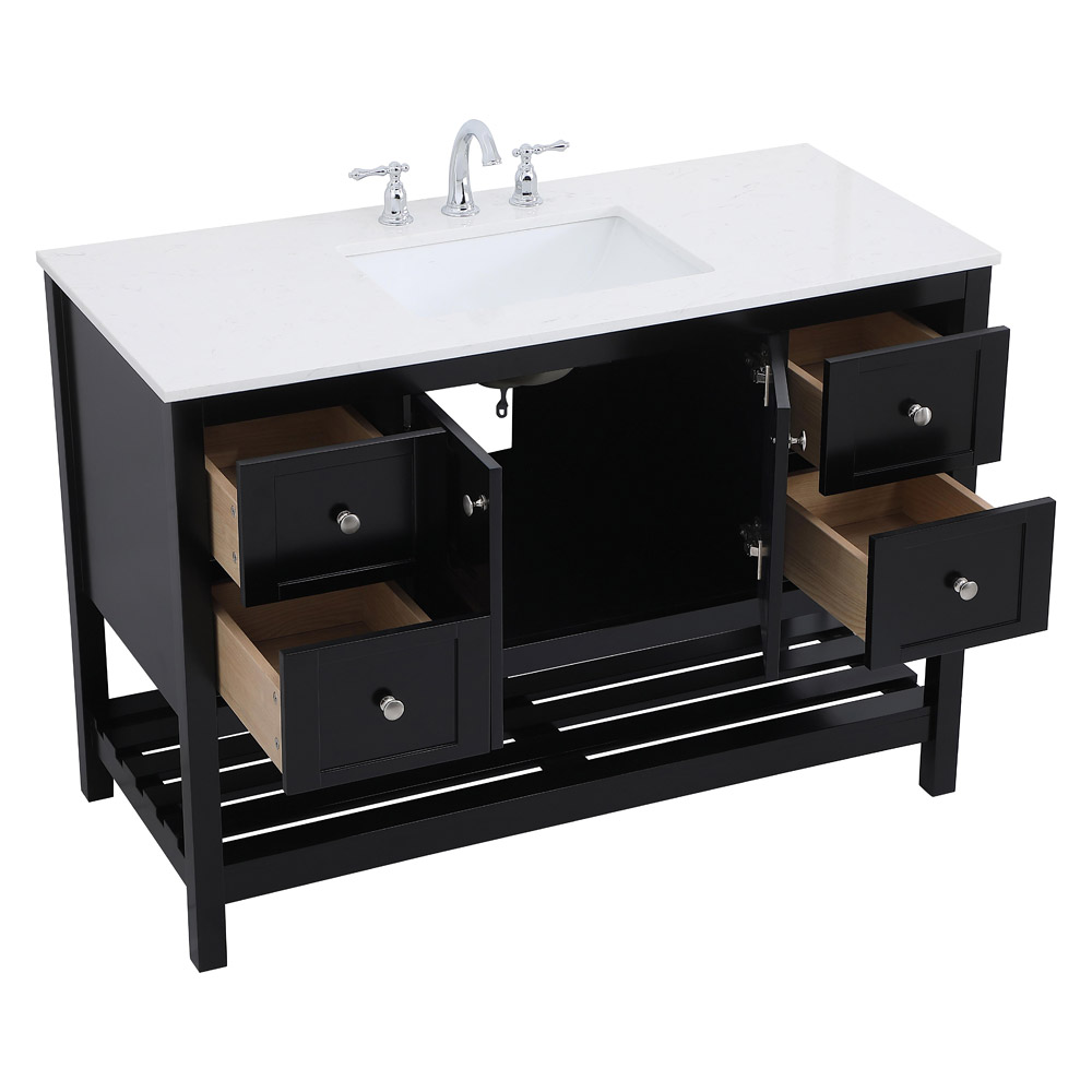 Elegant Bathroom Vanity - Black (VF16448BK)