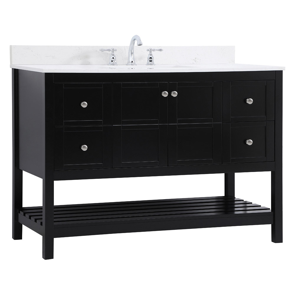 Elegant Bathroom Vanity - Black (VF16448BK-BS)