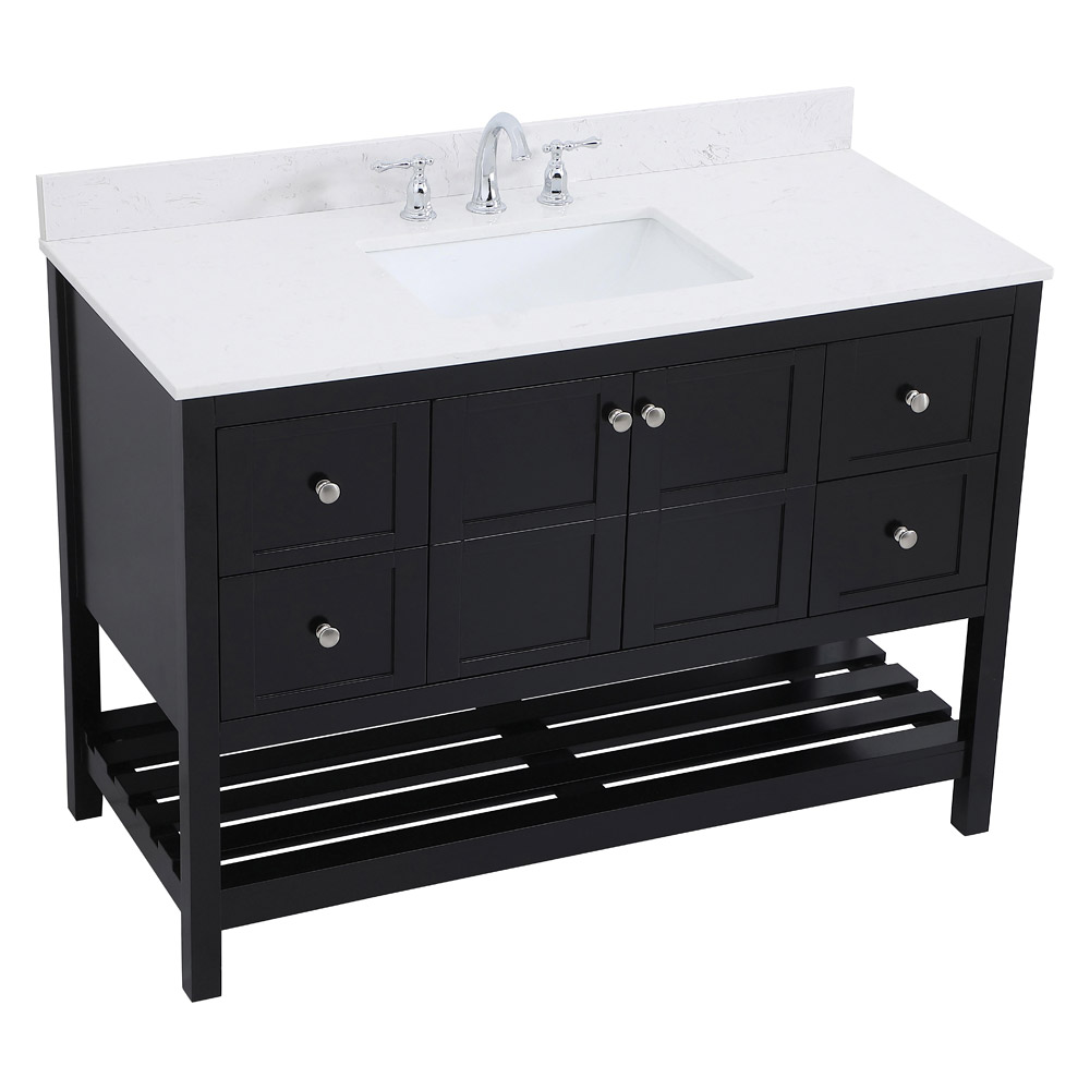 Elegant Bathroom Vanity - Black (VF16448BK-BS)