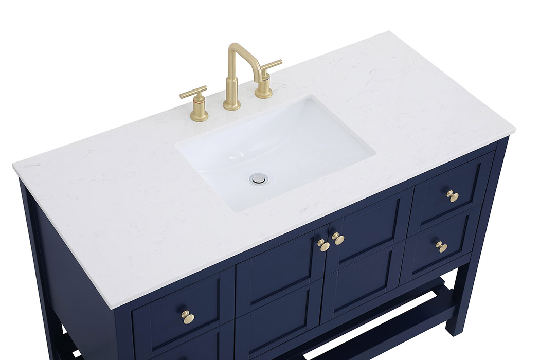 Elegant Bathroom Vanity - Blue (VF16448BL)