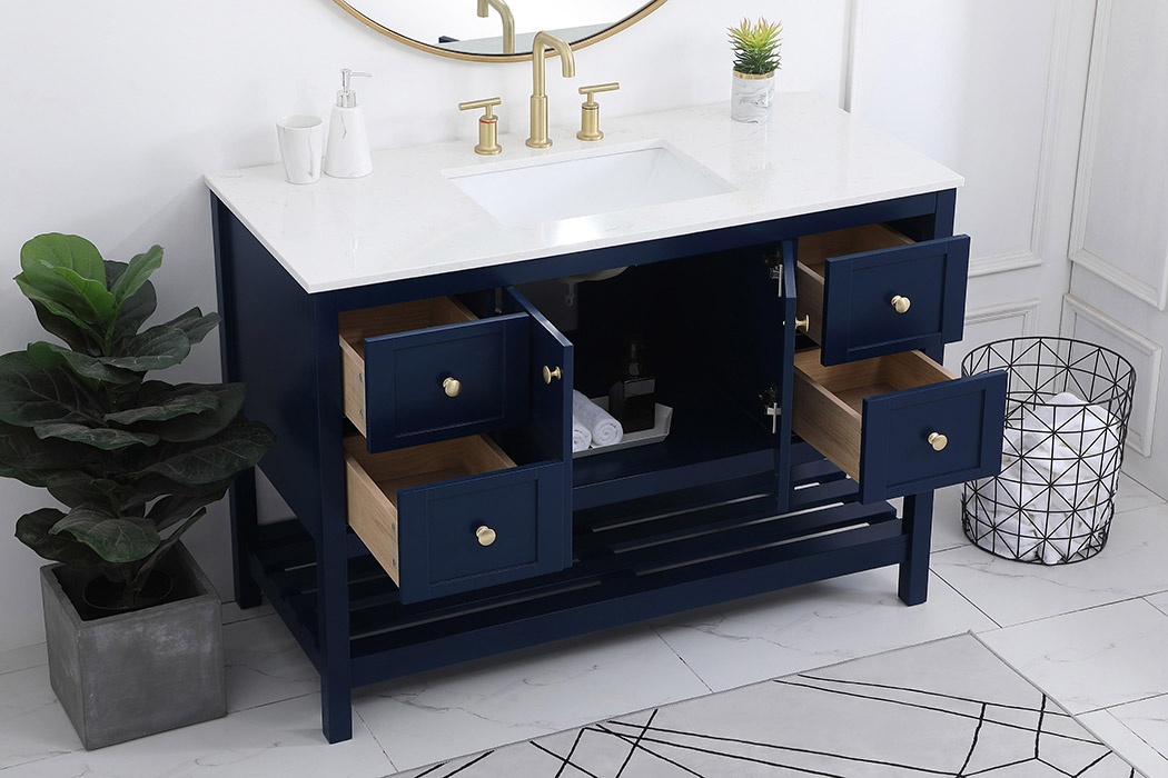 Elegant Bathroom Vanity - Blue (VF16448BL)