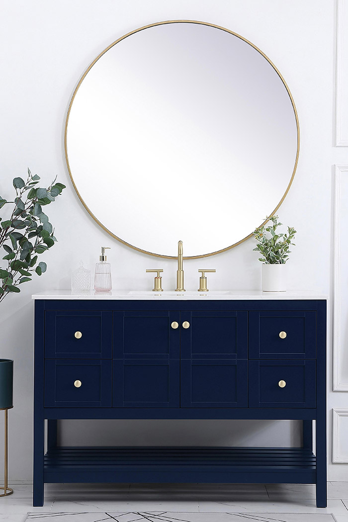 Elegant Bathroom Vanity - Blue (VF16448BL)