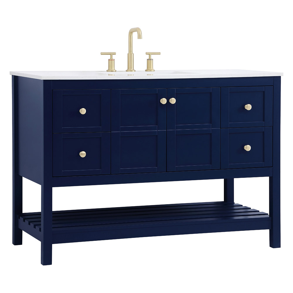 Elegant Bathroom Vanity - Blue (VF16448BL)