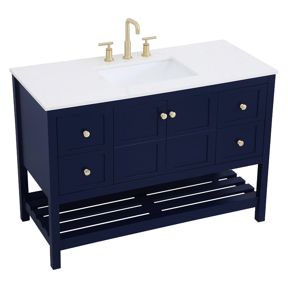 Elegant Bathroom Vanity - Blue (VF16448BL)