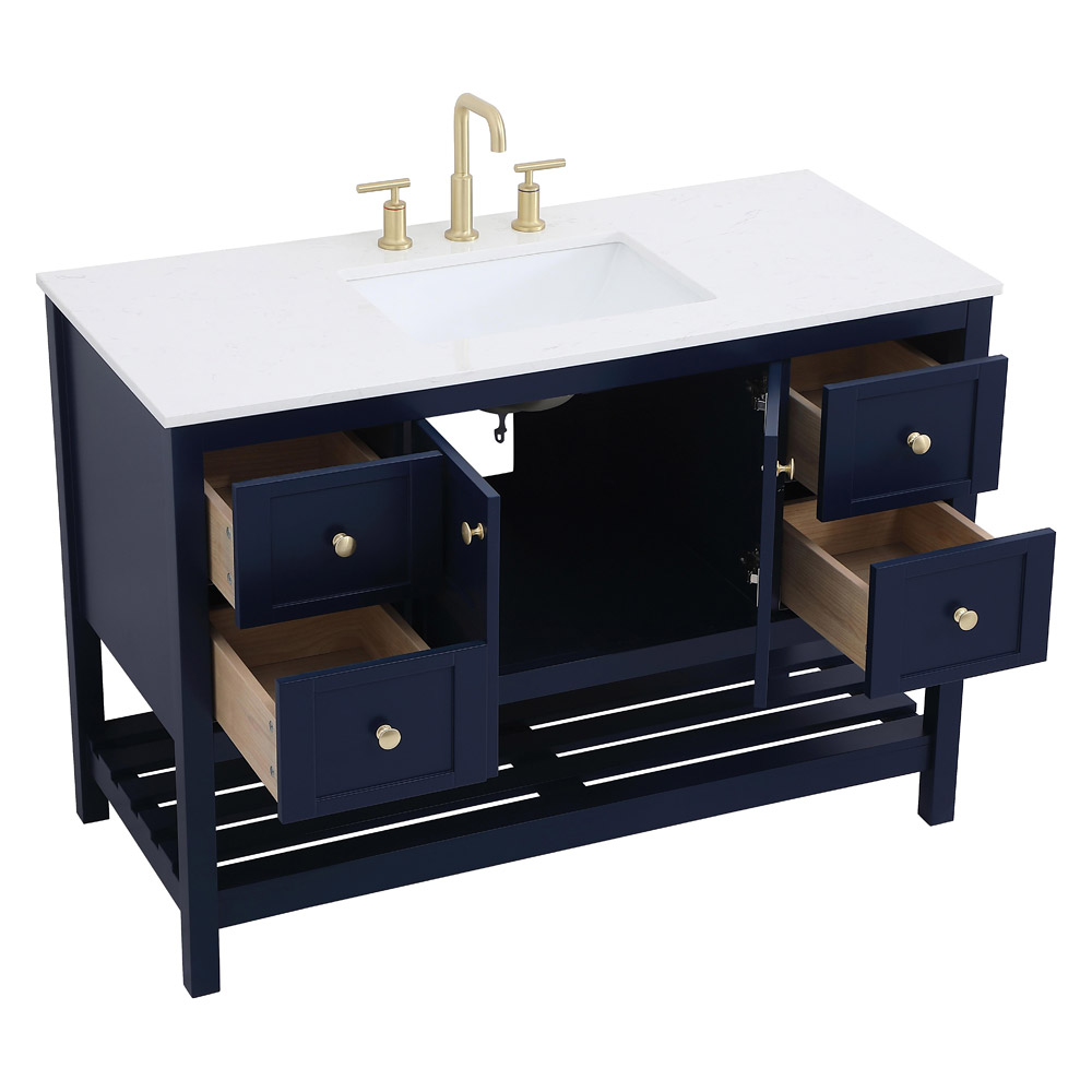 Elegant Bathroom Vanity - Blue (VF16448BL)