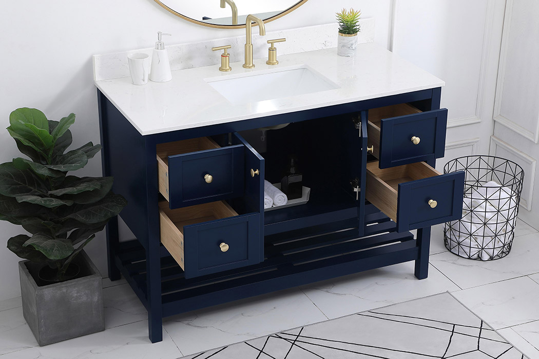 Elegant Bathroom Vanity - Blue (VF16448BL-BS)