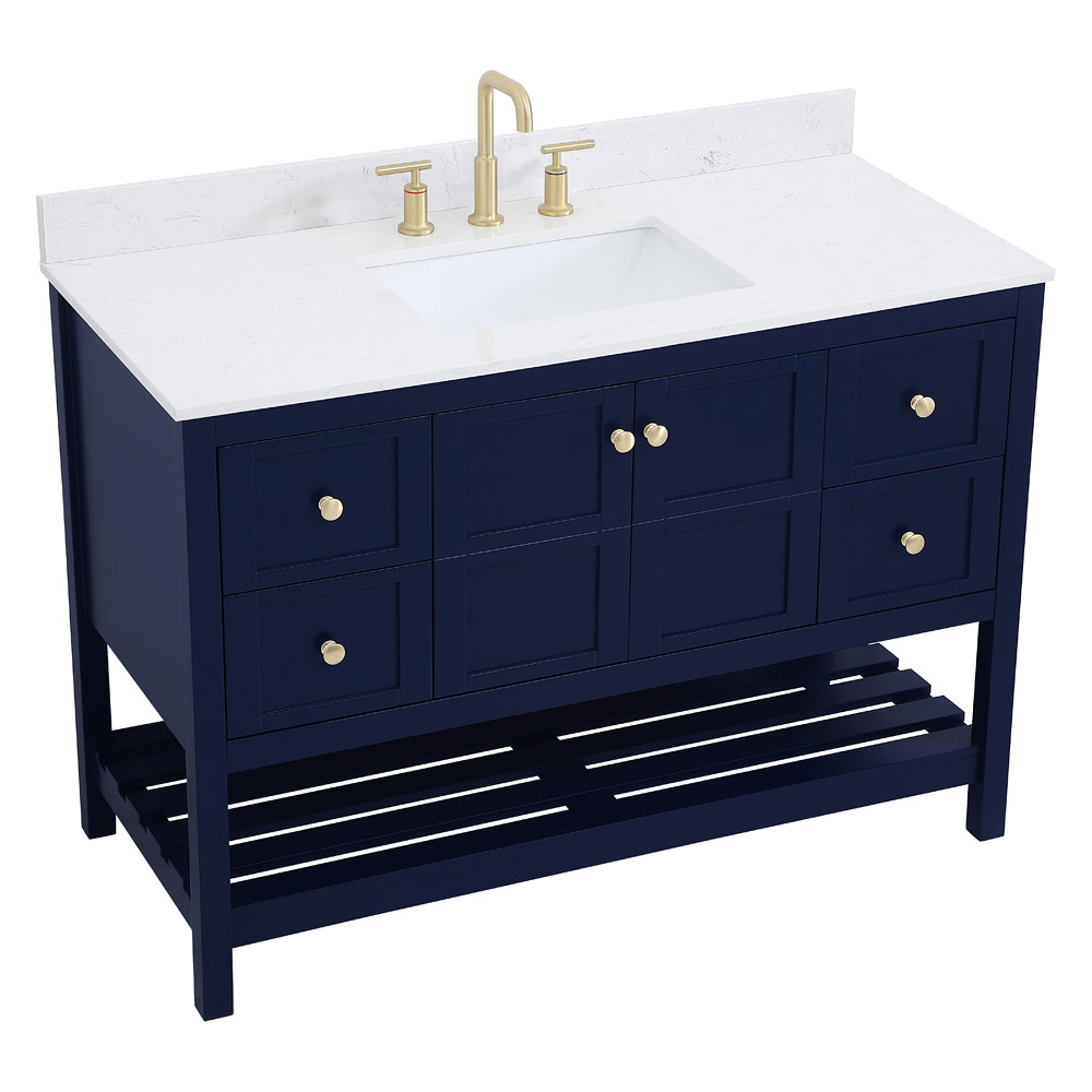 Elegant Bathroom Vanity - Blue (VF16448BL-BS)