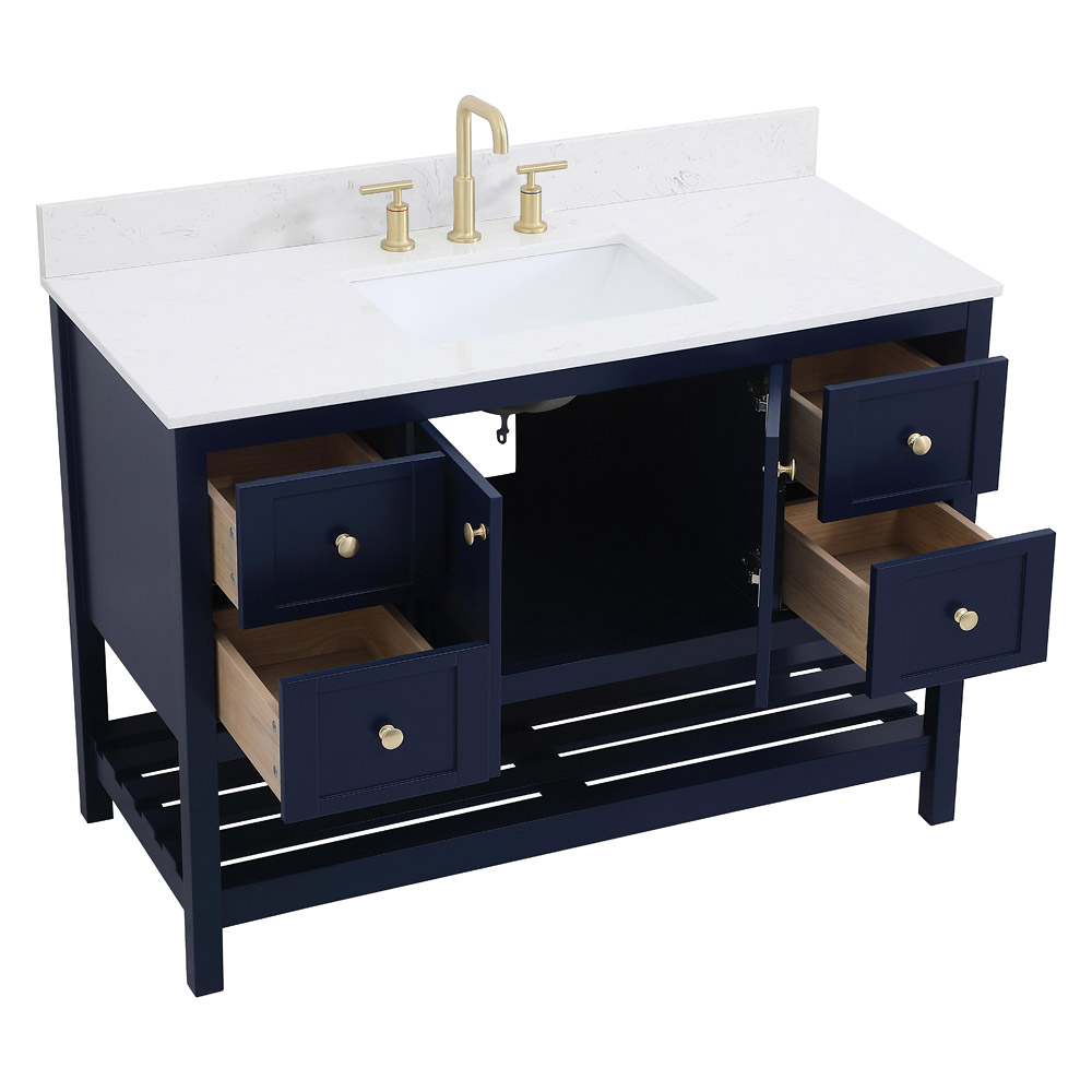 Elegant Bathroom Vanity - Blue (VF16448BL-BS)