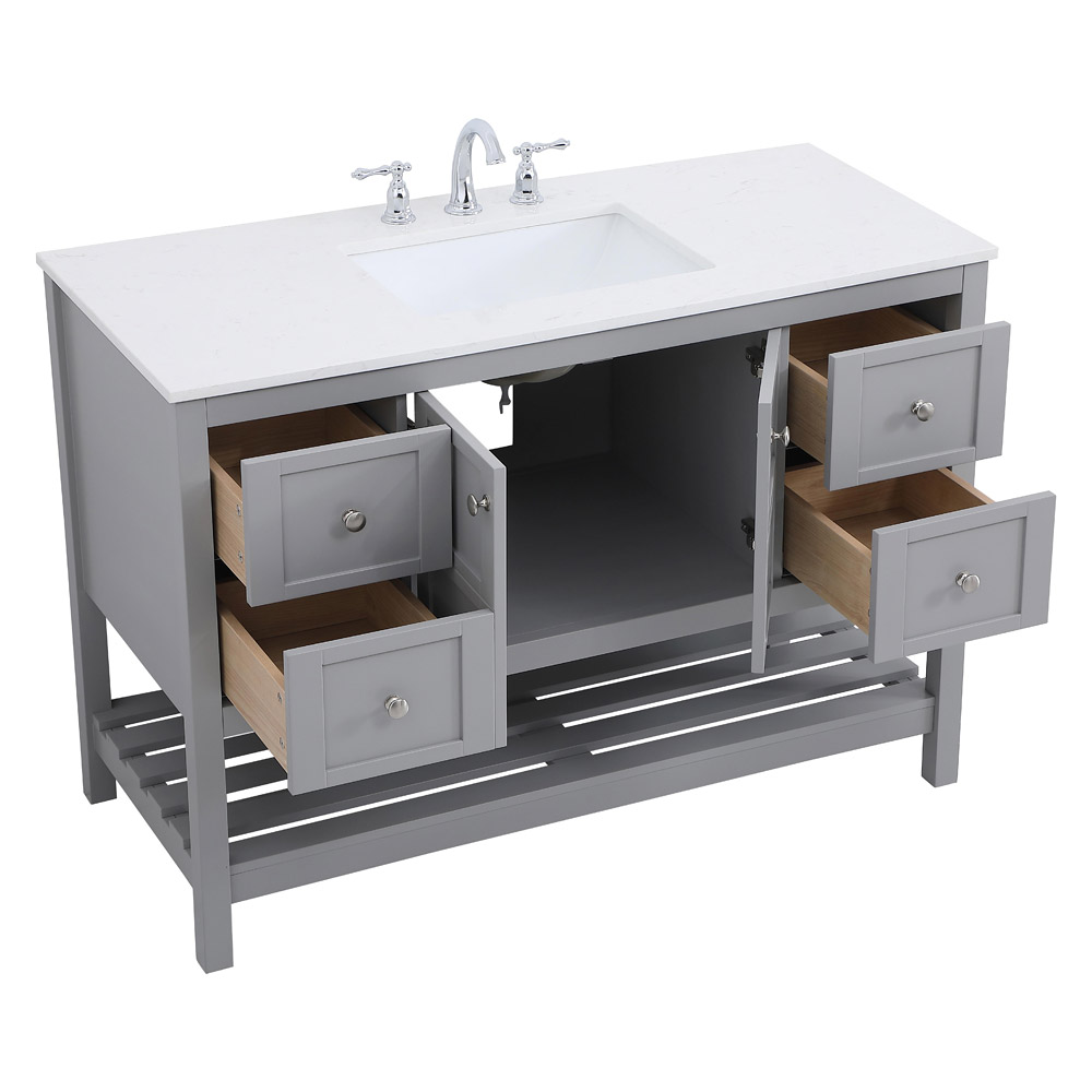 Elegant Bathroom Vanity - Gray (VF16448GR)