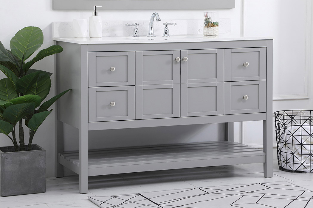 Elegant Bathroom Vanity - Gray (VF16448GR-BS)