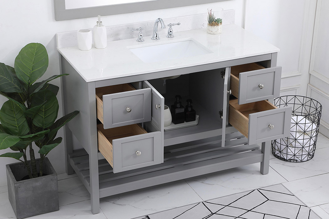 Elegant Bathroom Vanity - Gray (VF16448GR-BS)