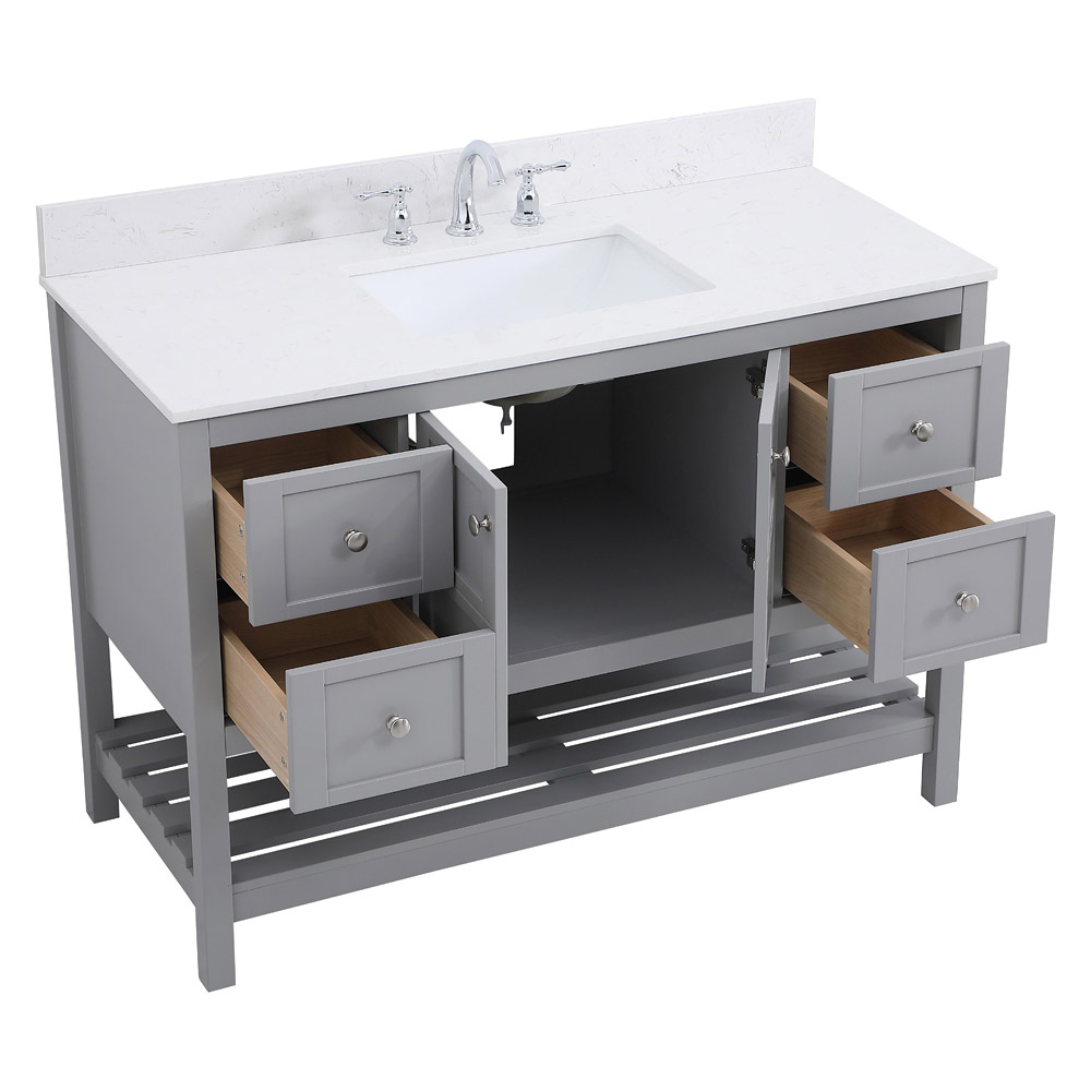 Elegant Bathroom Vanity - Gray (VF16448GR-BS)