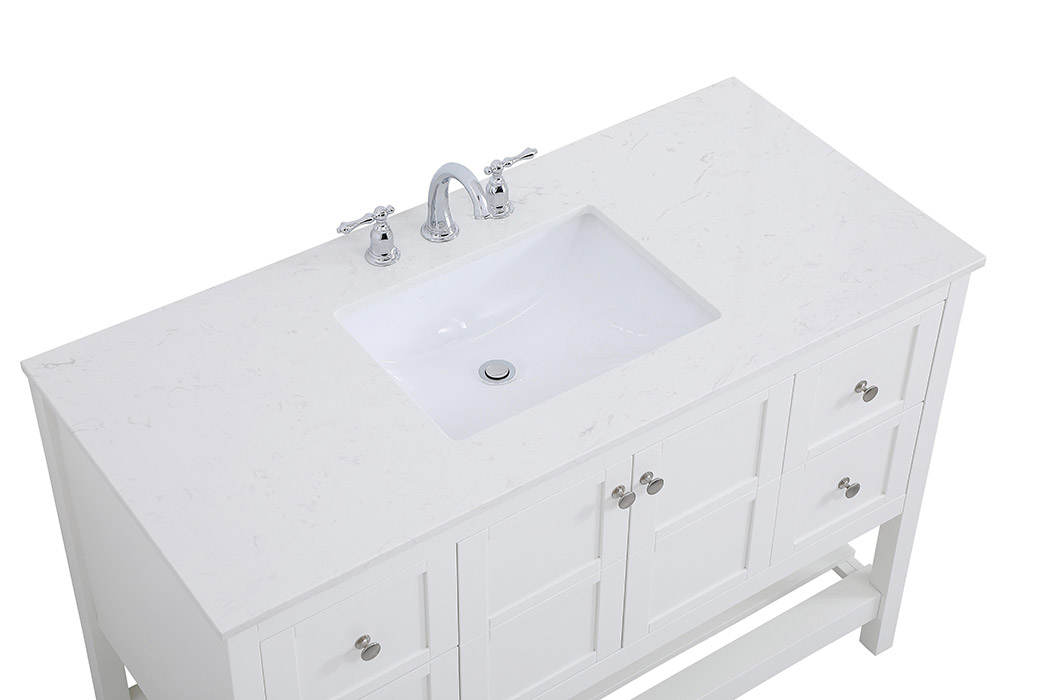 Elegant Bathroom Vanity - White (VF16448WH)