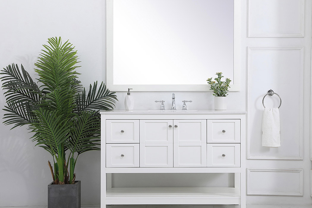 Elegant Bathroom Vanity - White (VF16448WH)