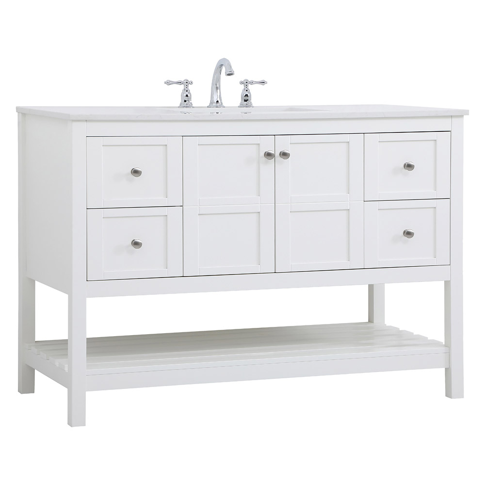 Elegant Bathroom Vanity - White (VF16448WH)