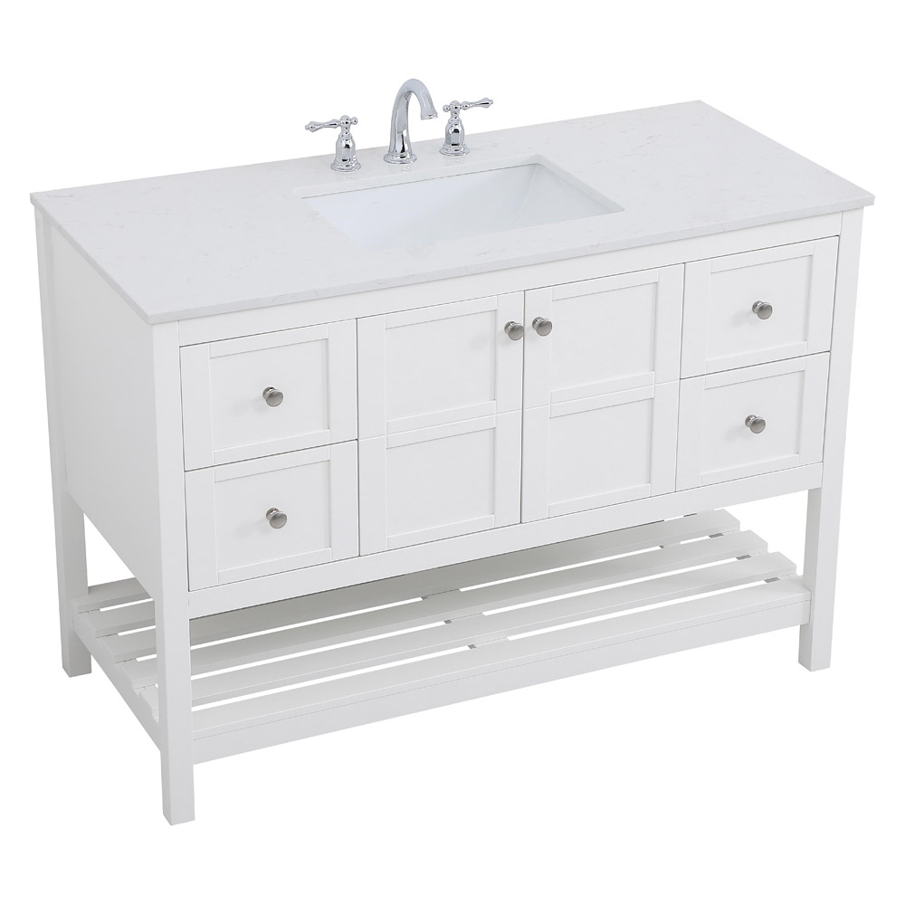 Elegant Bathroom Vanity - White (VF16448WH)