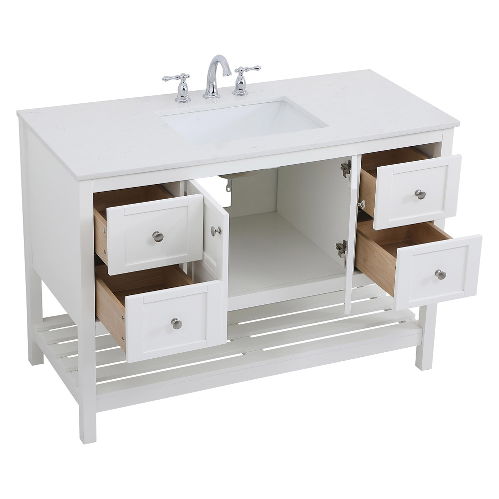 Elegant Bathroom Vanity - White (VF16448WH)