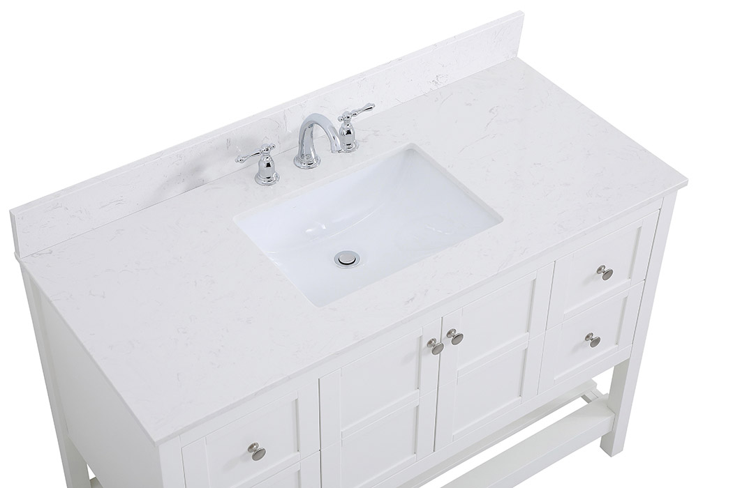 Elegant Bathroom Vanity - White (VF16448WH-BS)