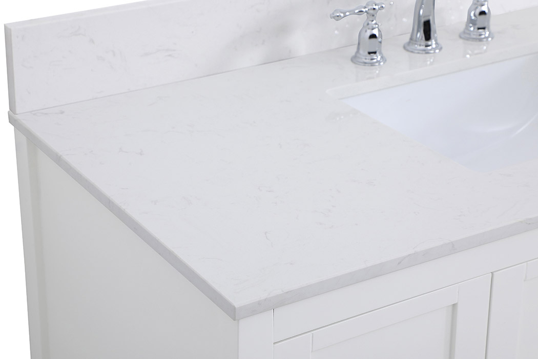 Elegant Bathroom Vanity - White (VF16448WH-BS)