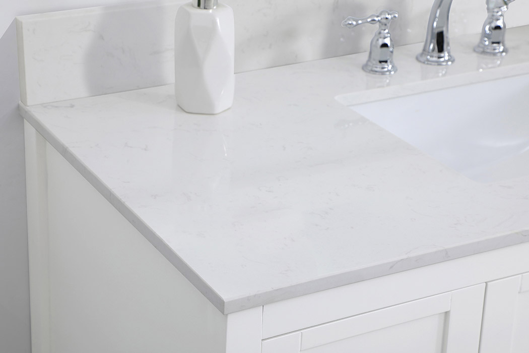 Elegant Bathroom Vanity - White (VF16448WH-BS)