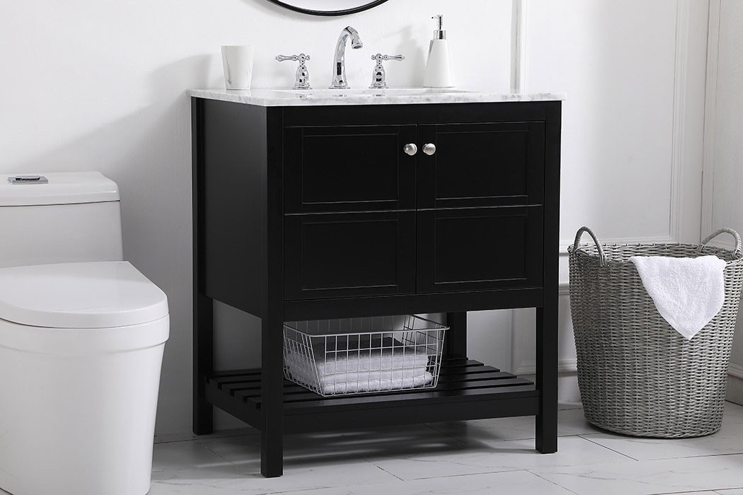 Elegant Bathroom Vanity - Black (VF16530BK)