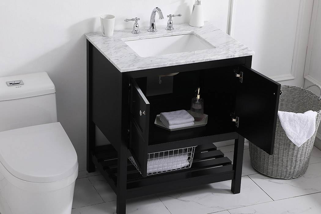 Elegant Bathroom Vanity - Black (VF16530BK)