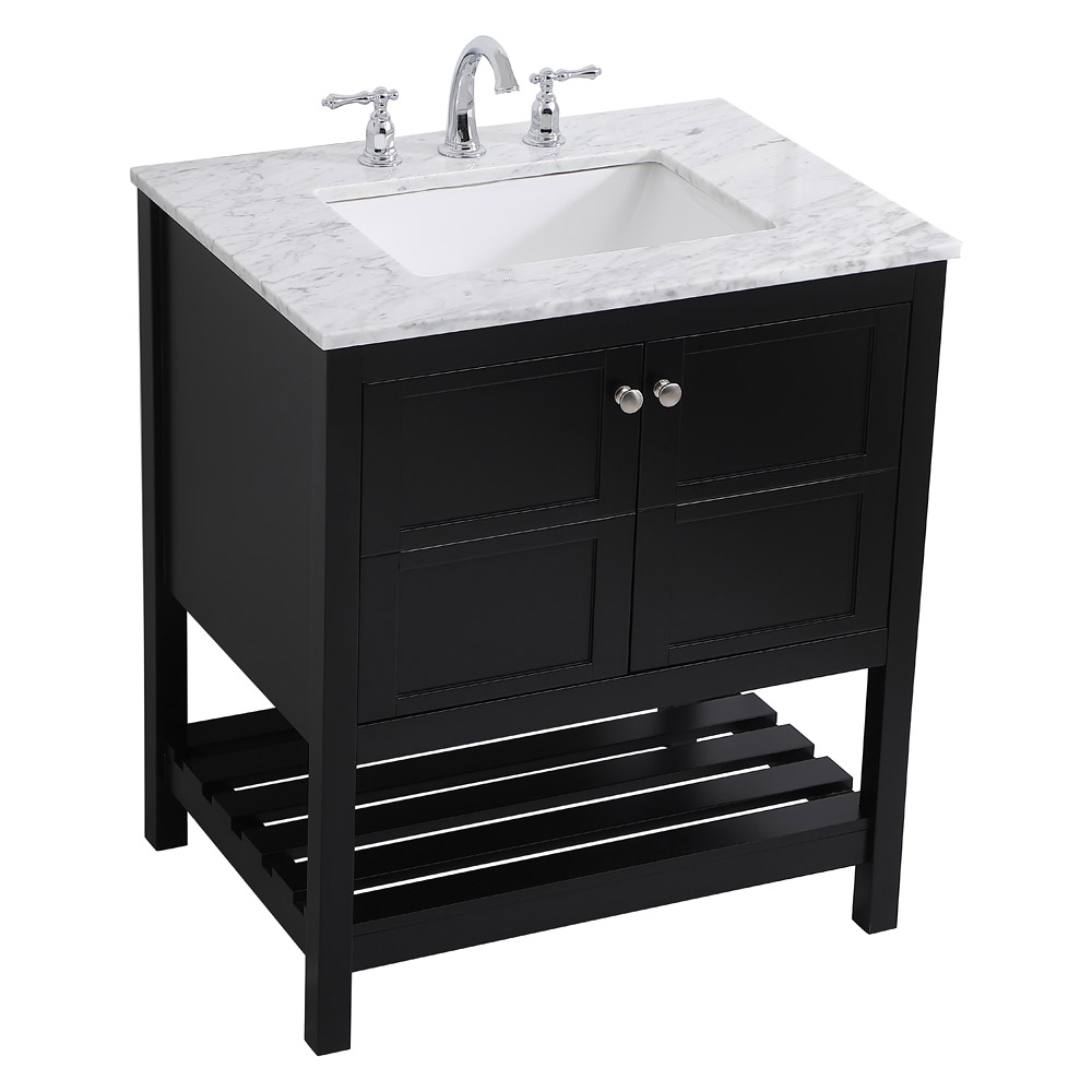 Elegant Bathroom Vanity - Black (VF16530BK)