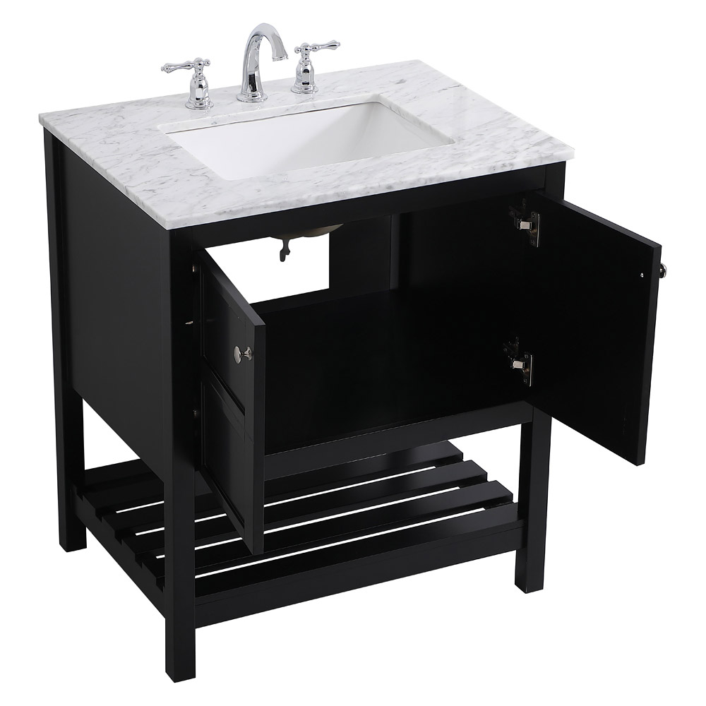 Elegant Bathroom Vanity - Black (VF16530BK)