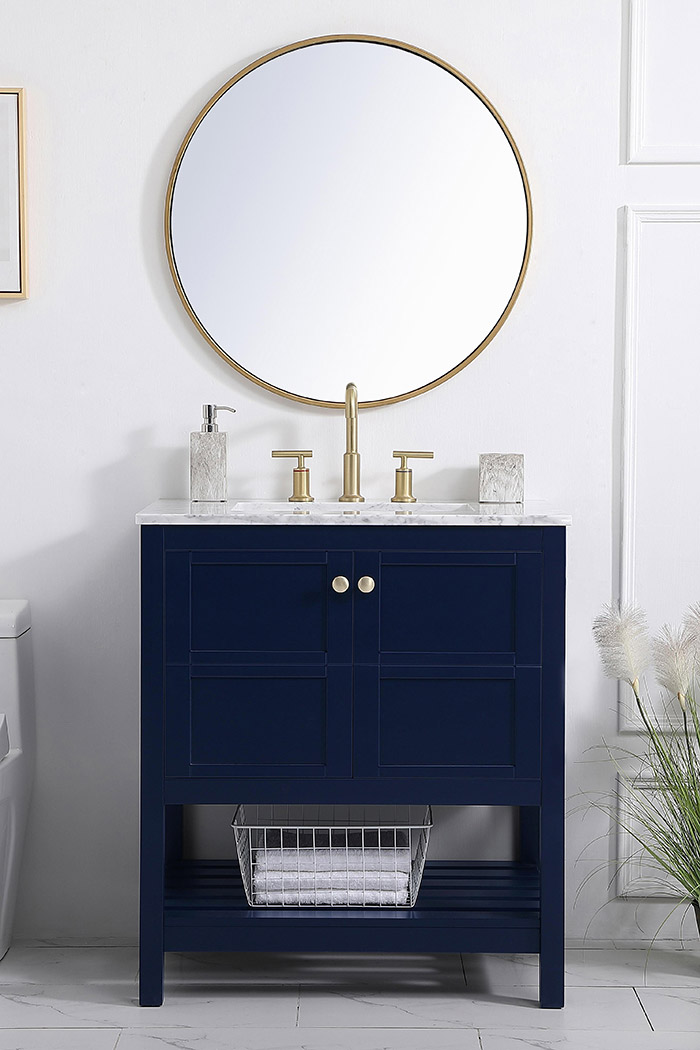 Elegant Bathroom Vanity - Blue (VF16530BL)