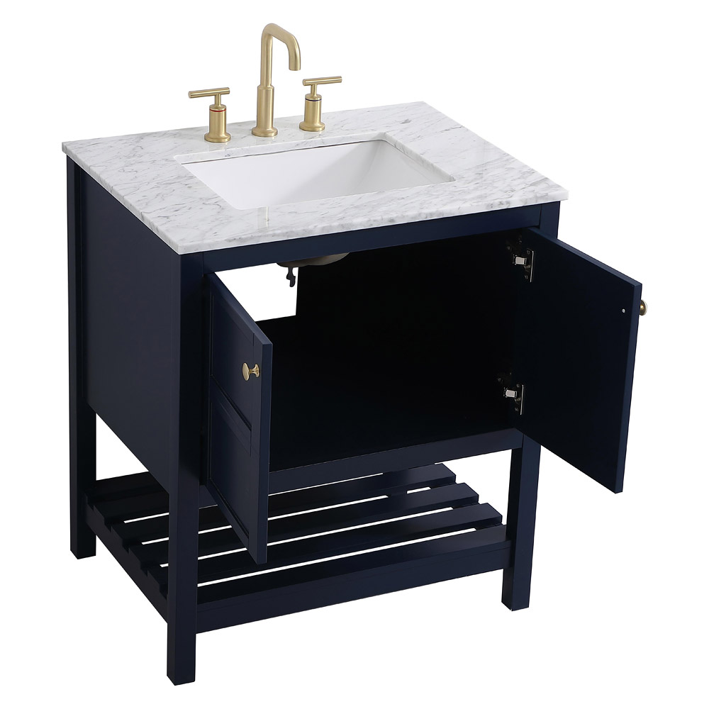 Elegant Bathroom Vanity - Blue (VF16530BL)