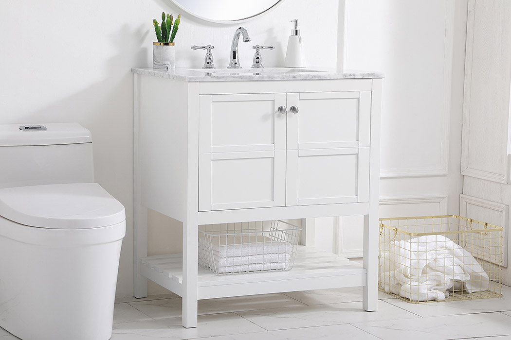 Elegant Bathroom Vanity - White (VF16530WH)