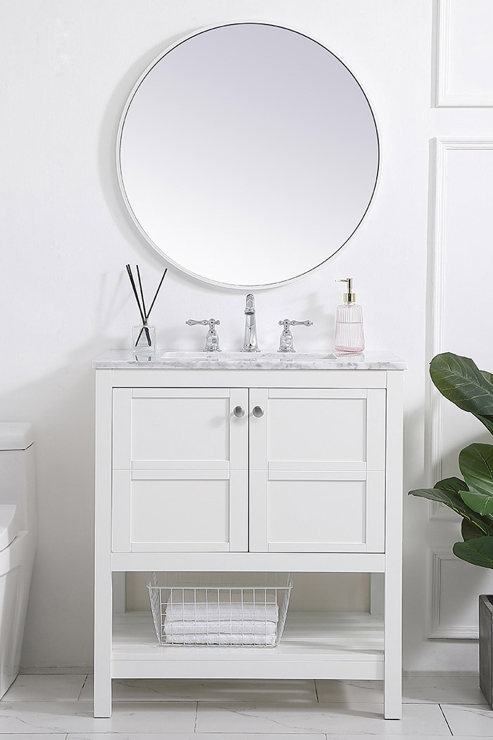 Elegant Bathroom Vanity - White (VF16530WH)