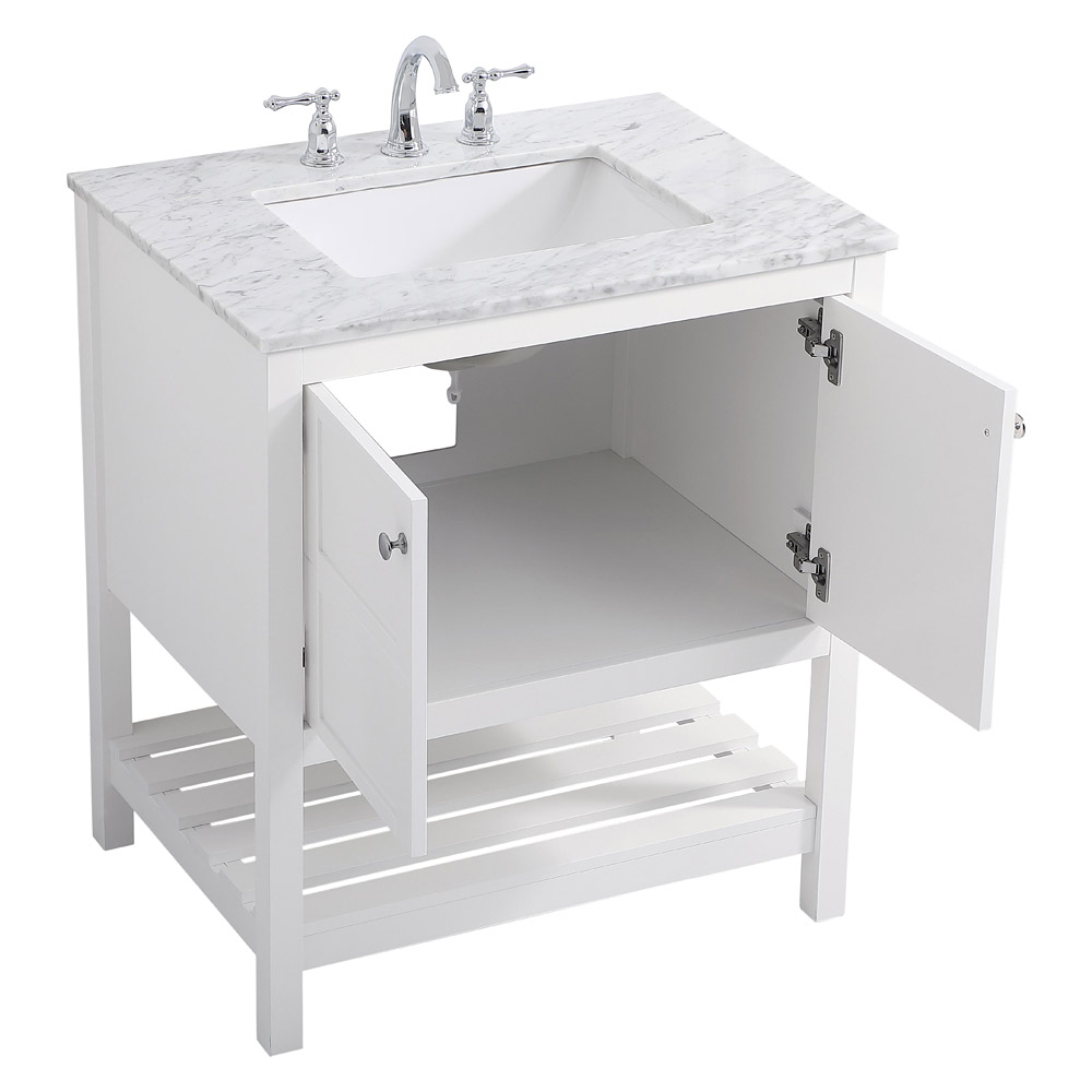 Elegant Bathroom Vanity - White (VF16530WH)