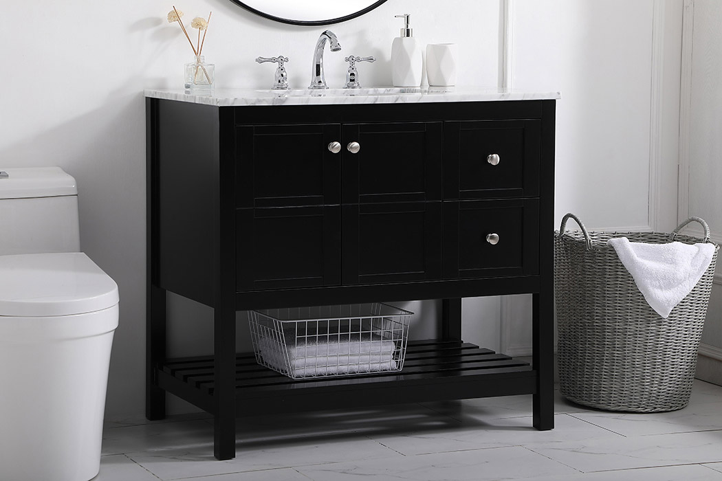 Elegant Bathroom Vanity - Black, L 36" (VF16536BK)