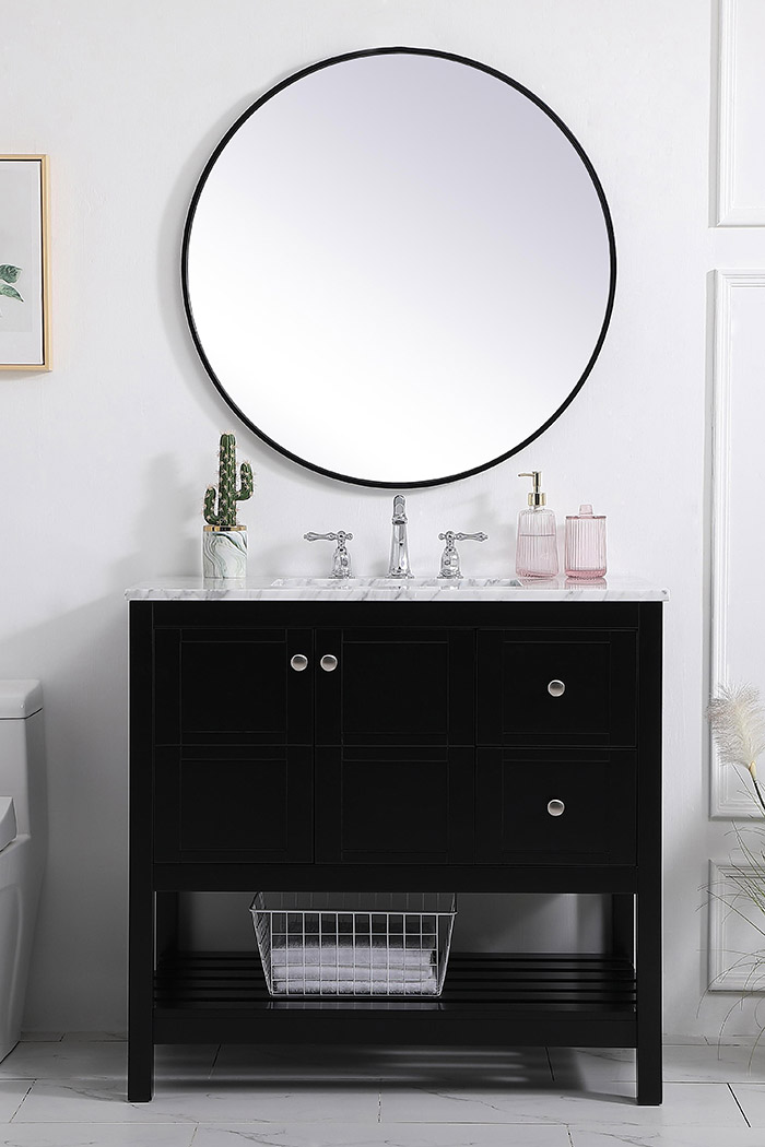 Elegant Bathroom Vanity - Black, L 36" (VF16536BK)