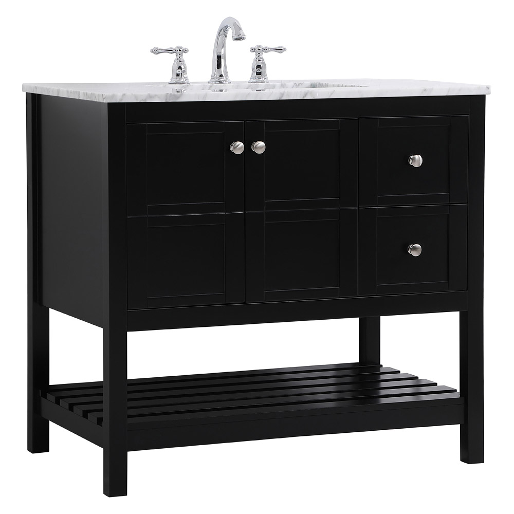 Elegant Bathroom Vanity - Black, L 36" (VF16536BK)