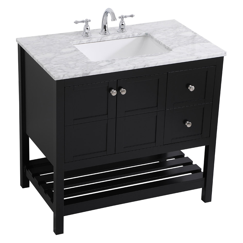 Elegant Bathroom Vanity - Black, L 36" (VF16536BK)