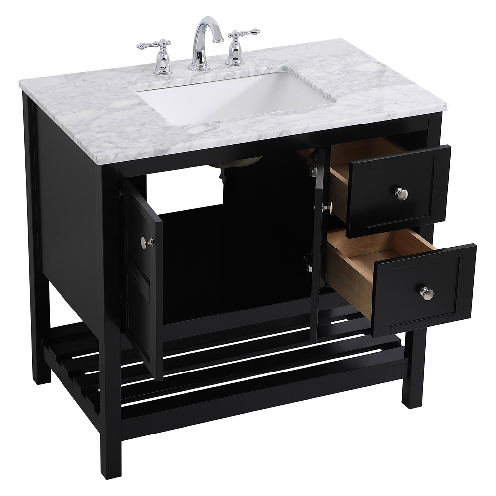 Elegant Bathroom Vanity - Black, L 36" (VF16536BK)