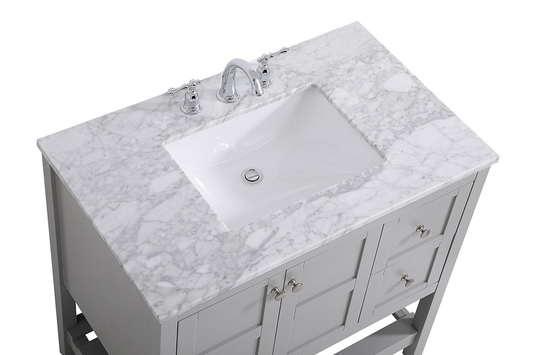 Elegant Bathroom Vanity - Gray, L 36" (VF16536GR)