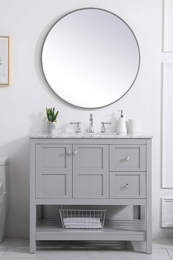 Elegant Bathroom Vanity - Gray, L 36" (VF16536GR)