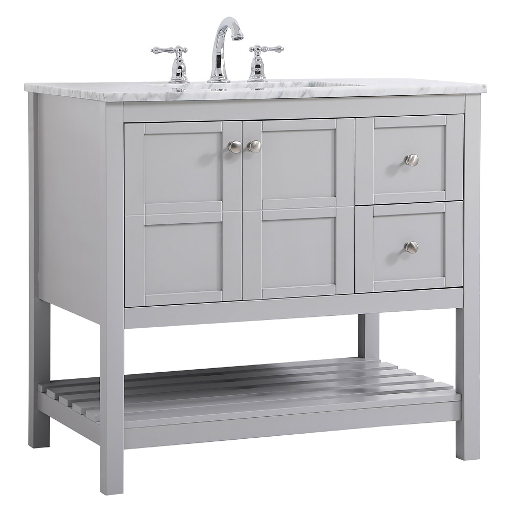 Elegant Bathroom Vanity - Gray, L 36" (VF16536GR)