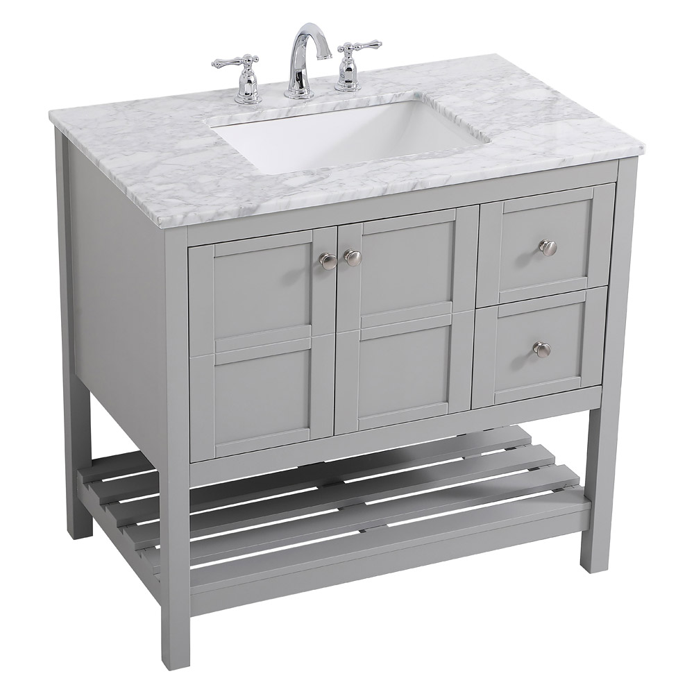 Elegant Bathroom Vanity - Gray, L 36" (VF16536GR)