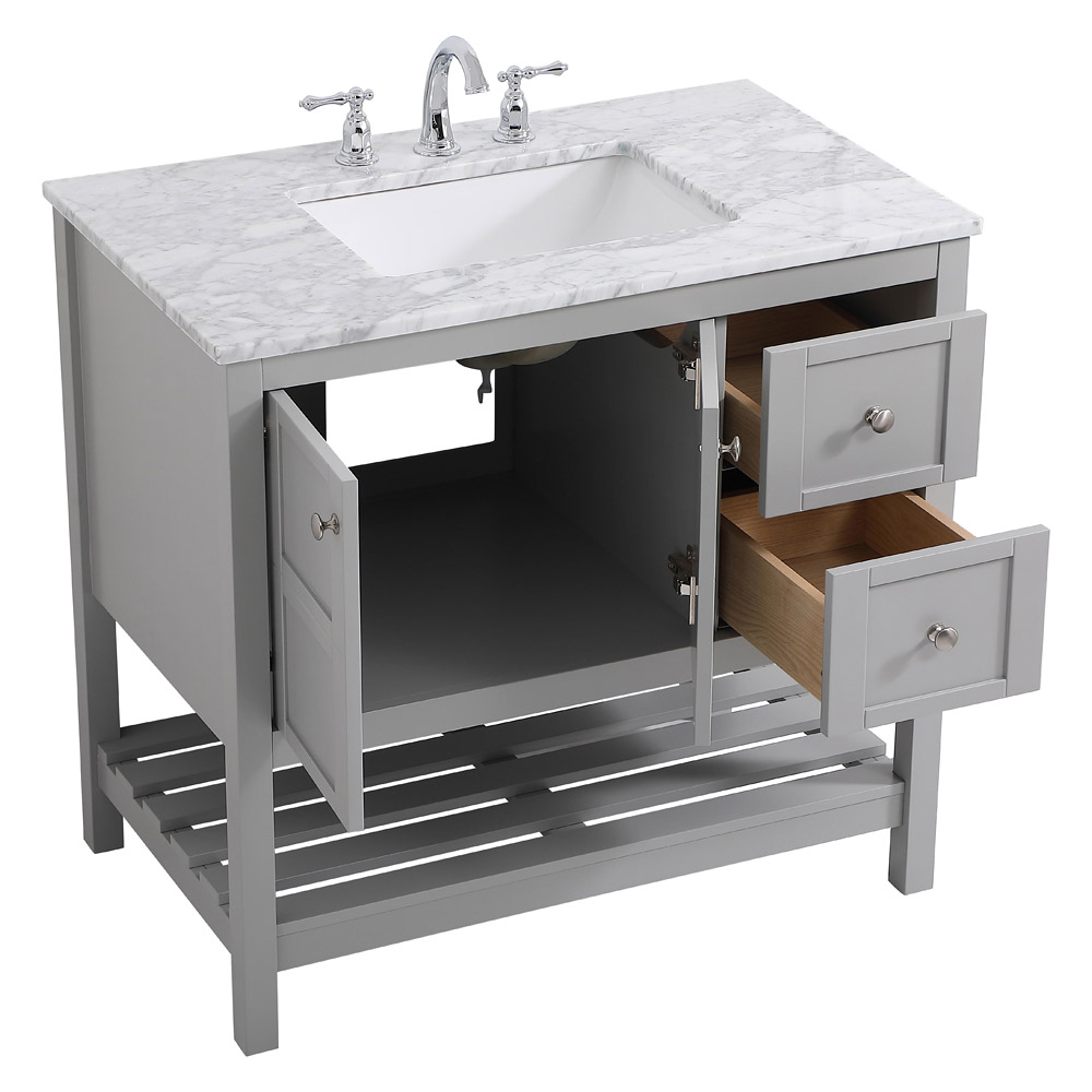 Elegant Bathroom Vanity - Gray, L 36" (VF16536GR)