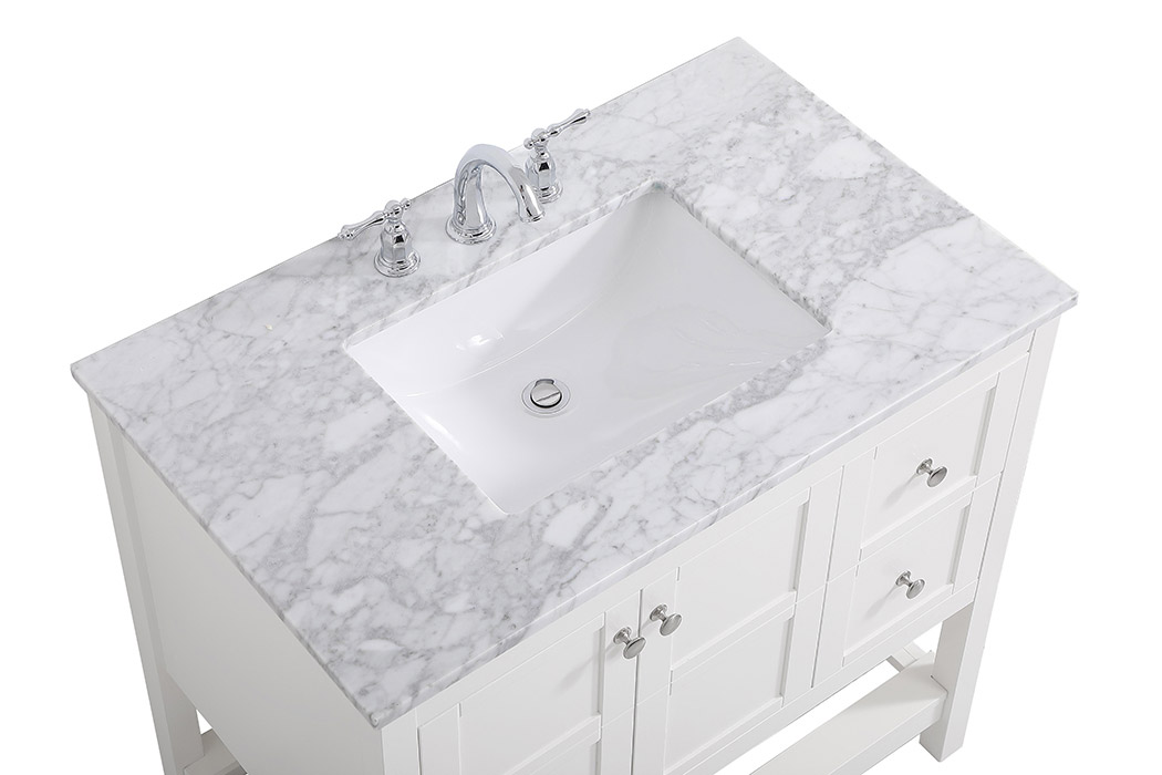 Elegant Bathroom Vanity - White, L 36" (VF16536WH)