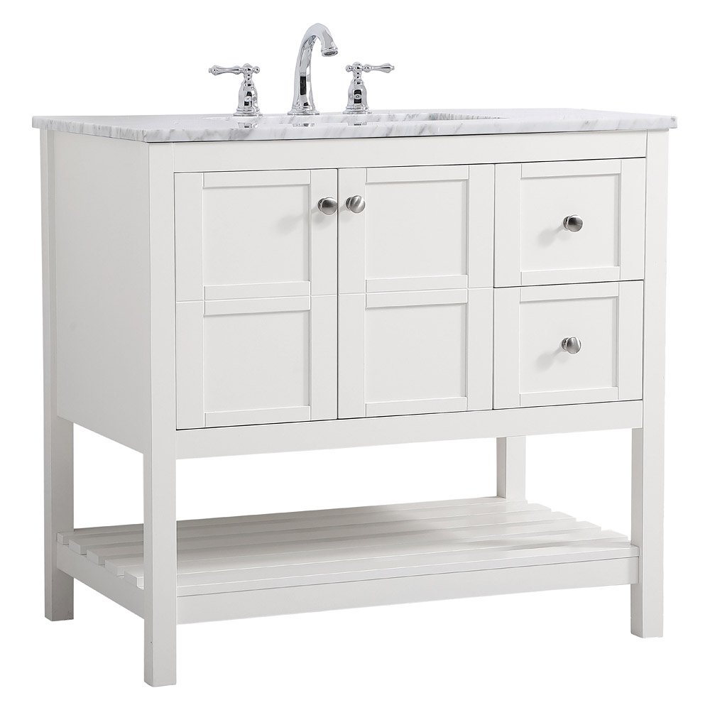 Elegant Bathroom Vanity - White, L 36" (VF16536WH)