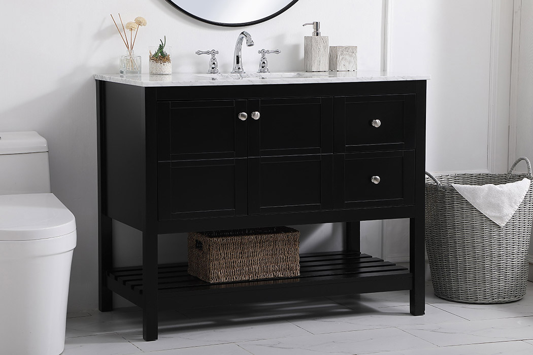 Elegant Bathroom Vanity - Black, L 42" (VF16542BK)