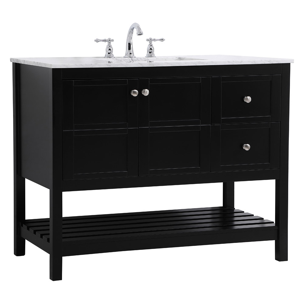 Elegant Bathroom Vanity - Black, L 42" (VF16542BK)