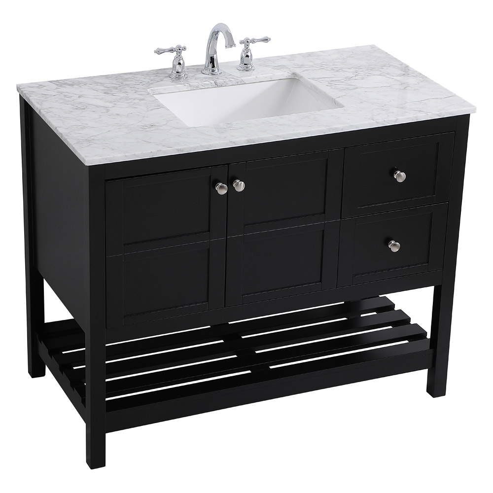 Elegant Bathroom Vanity - Black, L 42" (VF16542BK)