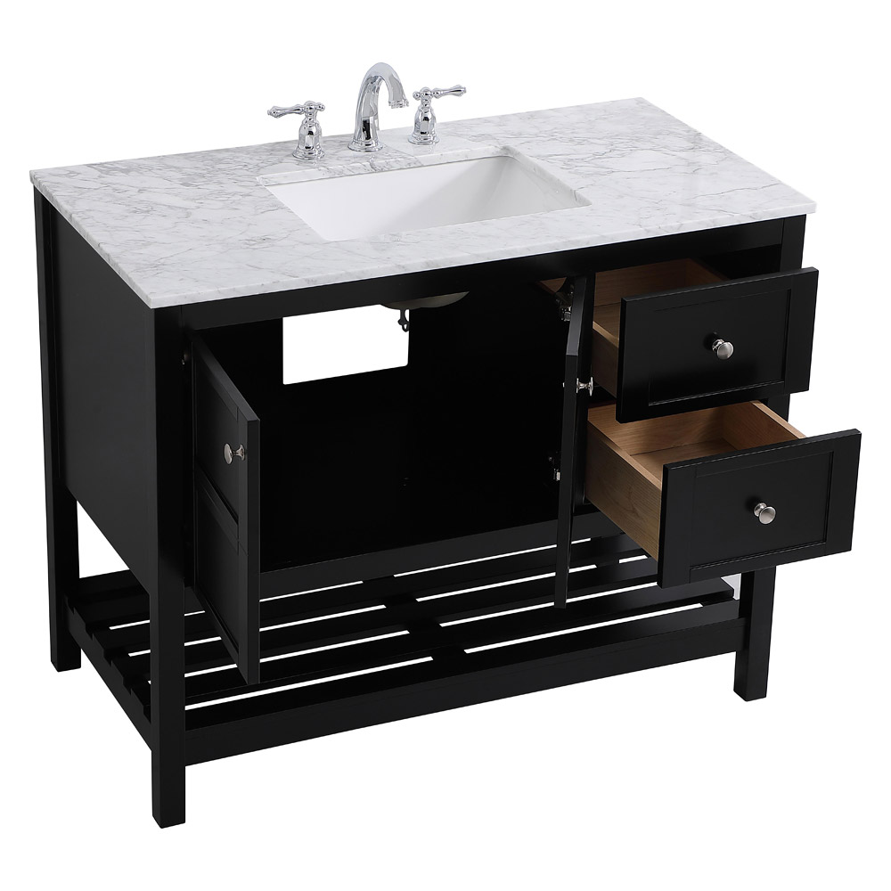 Elegant Bathroom Vanity - Black, L 42" (VF16542BK)