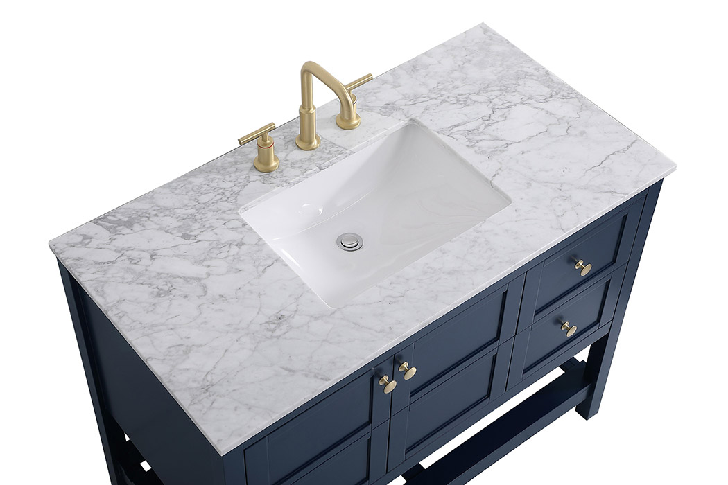 Elegant Bathroom Vanity - Blue, L 42" (VF16542BL)